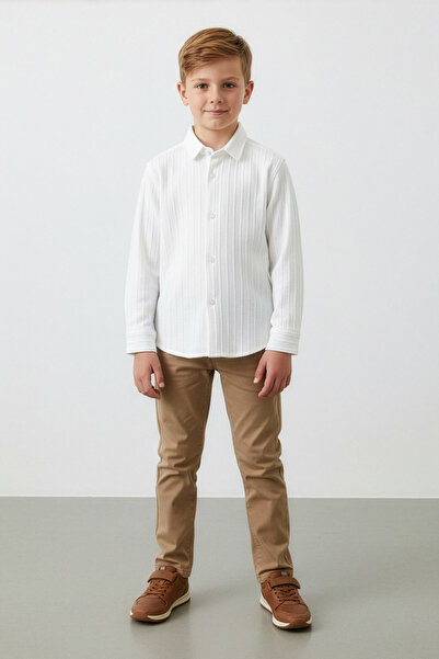 Fulla Moda Cămașă pentru băieți cu nasturi jacquard