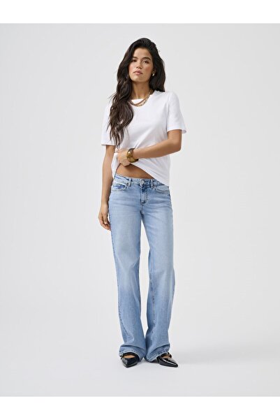 ONLY Jeans mit weitem Bein ONLJUICY Niedrige Taille Weit geschnitten Jeans