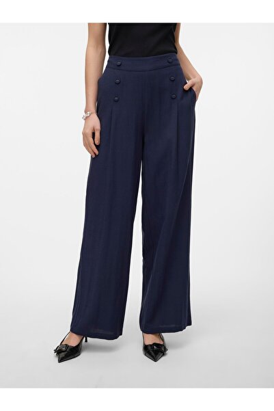 Vero Moda Hose mit weitem Beinschnitt VMGISELLE Hohe Taille Hose