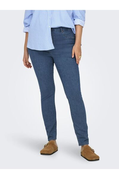 Only Carmakoma Skinny Jeans CARMILA-IRIS Uzun Boy Skinny Fit Jeans