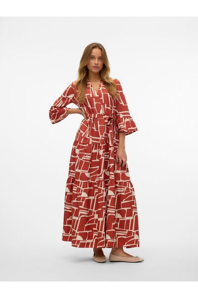 Vero Moda VMZERA Langes Kleid - Bequemer Schnitt