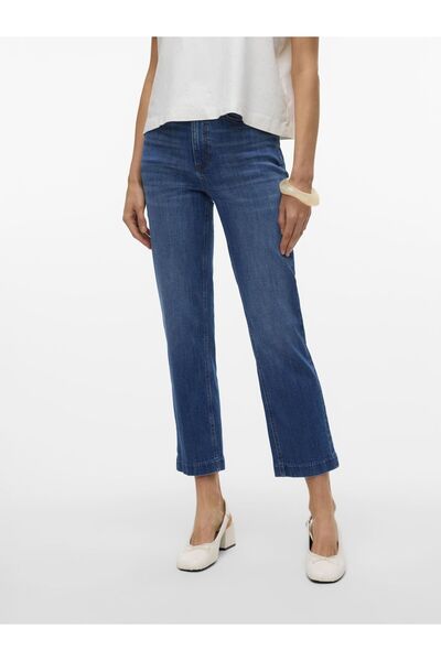 Vero Moda Straight-Fit AWALICE Hohe Taille Hohe Taille Jeans