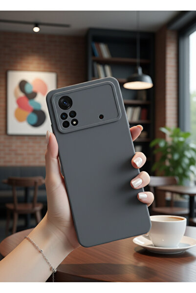 Hatreds Xiaomi Poco X4 Pro 5G Uyumlu İçi Kadife Mat Renkli Kamera Korumalı Kı...