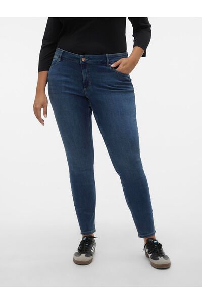 Veromoda Curve Slim Fit Jeans VMCSELA Mid Rise Slim Fit Jeans