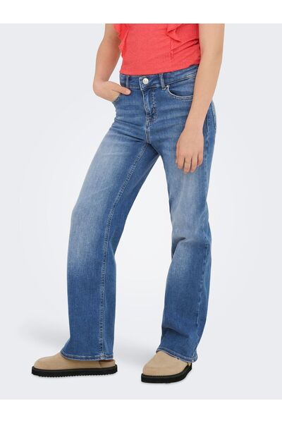 Kids Only Jeans mit weitem Bein KOGMADISON Mittlere Taille Gerade geschnitten...