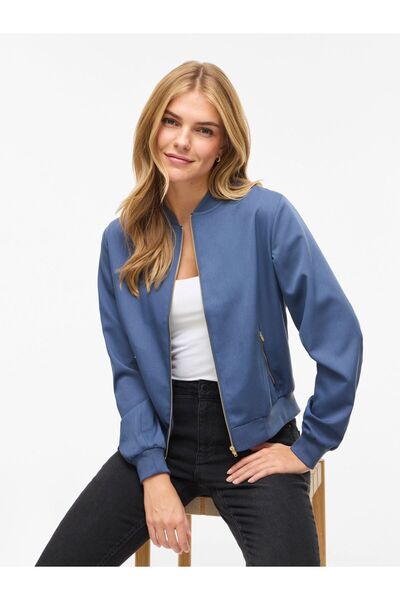 VILA Bomberjacke VIBUBBLE Reißverschluss