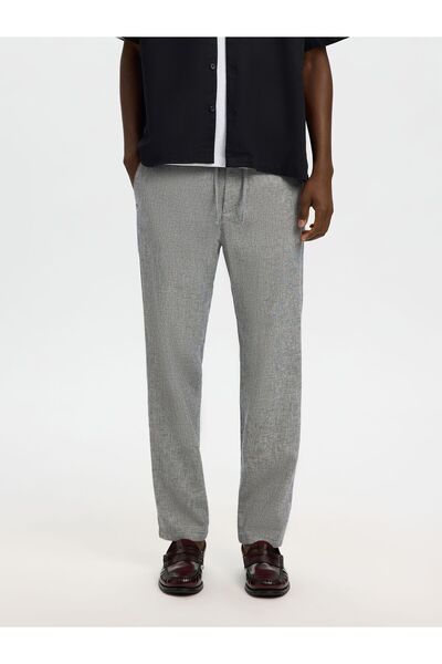 Selected Homme Hose Slim Tapered Leinenmix