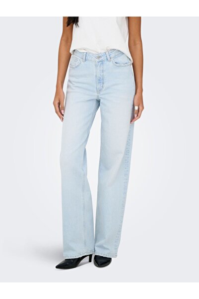 ONLY Jeans mit weitem Bein ONLJUICY Hohe Taille Weiter Beinschnitt Jeans