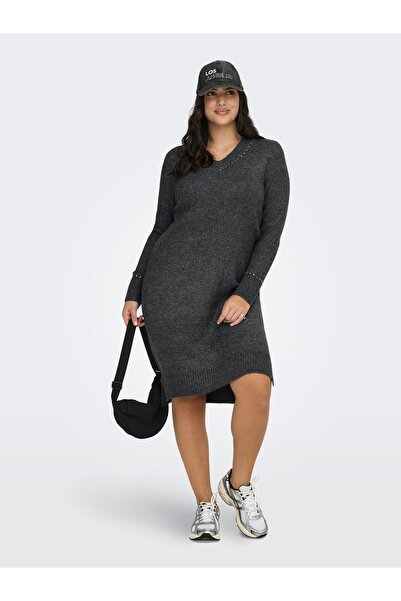 Only Carmakoma Strickkleid CARELSIE Midikleid