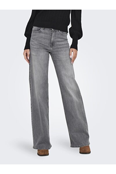 ONLY Jeans mit weitem Bein ONLMADISON Hohe Taille Weiter Beinschnitt Jeans