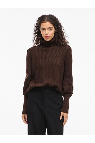 VILA Strickpullover Rollkragen