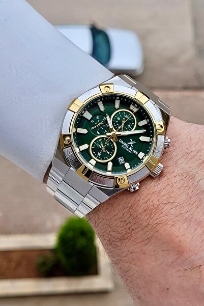 Daniel Klein Kadranı Yeşil Kordonu Silver Renk 24 Ay Garantili 45 mm Fonksiyo...