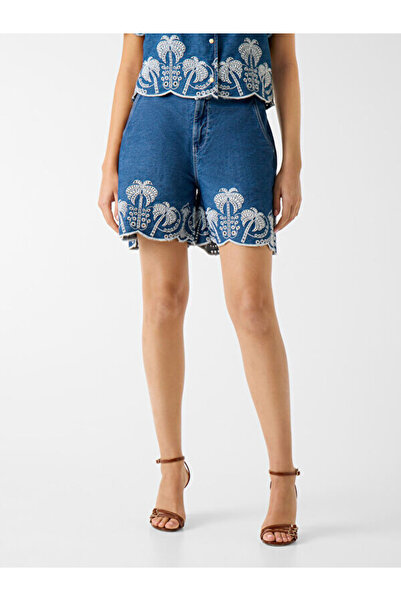 Guess Pilar Kadın Relaxed Fit Denim Şort