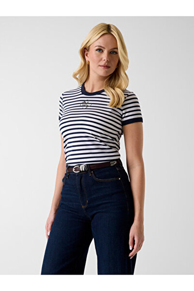 Guess Γυναικείο μπλουζάκι Jersey Μοντάλ Blended εφαρμοστό