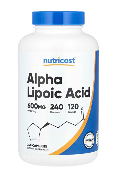 Nutricost Alpha Lipoic Acid 600mg Per Serving, 240 Capsules - Gluten Free, Ve...