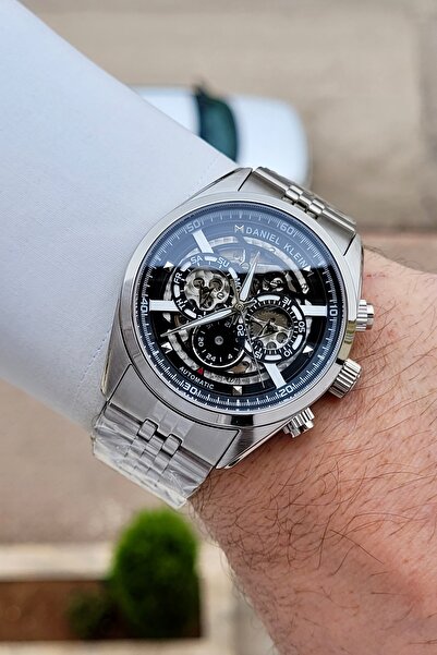 Daniel Klein Silver Black Renk 24 Ay Garantili Otomatik 42 mm Fonksiyonlu Erk...