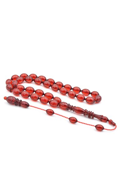 Murty99 Doğal Taş Abdullah Öner, mărgele de rugăciune din chihlimbar roșu scu...
