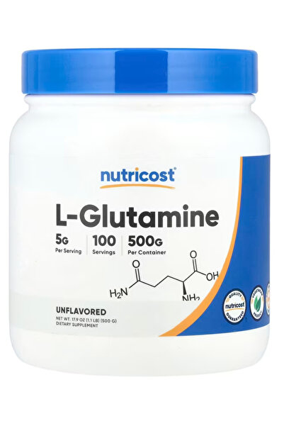 Nutricost L-Glutamine Powder (500 Grams) Unflavored - Gluten Free & Non-GMO, ...