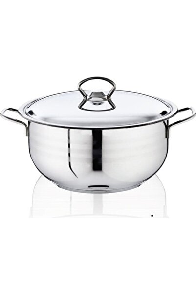 Genel Markalar 24x12 cm Tel Kulplu Çelik Kapaklı Çelik Derin Tencere-4.75 Litre