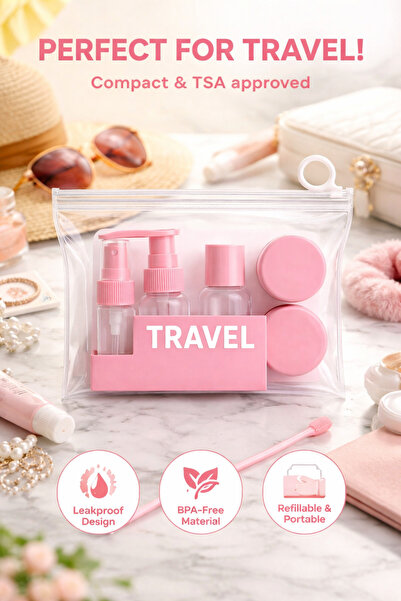 Mas'dala EGAR Travel Size Care Set 6 Piece Airplane Cabin Compatible Leak Pro...