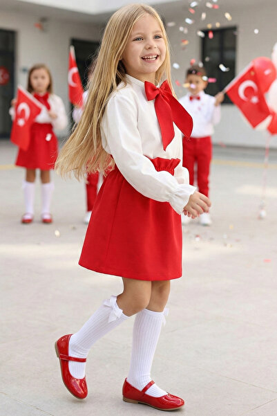 Parla Kids Femeie Copil Roșu 23 aprilie 29 octombrie ținută spectacol fustă b...