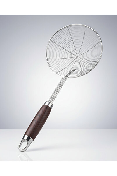 Senz Paslanmaz Çelik Kızartma Kevgiri, Yağ Süzgeci, Çelik Tel Kepçe Büyük boy...