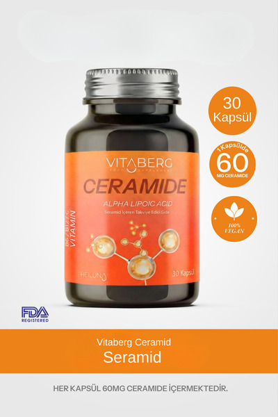 Vitaberg Ceramide 30 Kapsül | Seramid, Alfa Lipoik Asit, Vitamin C, B6 ve B12...