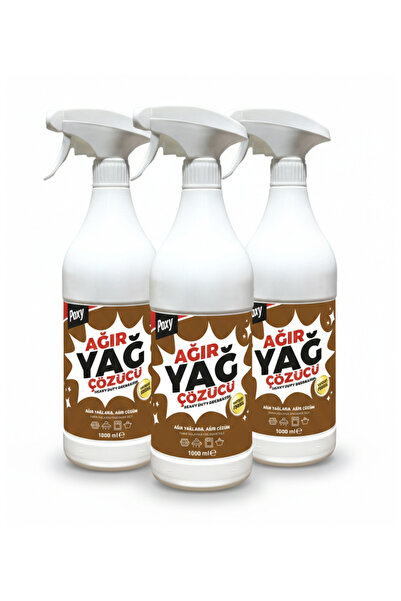 Poxy Ağır Yağ Çözücü 1 Lt 3'lü Set Ocak Fırın Izgara Mutfak Temizliği Konsantre
