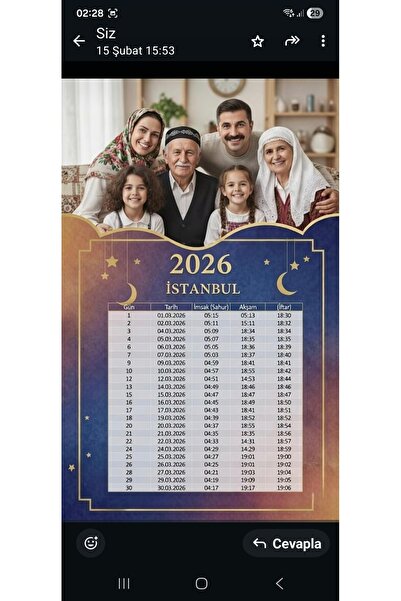 HILLstore İmsakiye kişiye özel, aile fotoğraflı şehrinize ait.anılarınız unutulmayacak