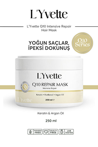 L'Yvette Argan Yağı, Shea Butter ve Q10 İçeren Yoğun Onarıcı Saç Maskesi