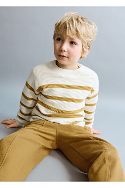 MANGO Baby Çizgili ribana triko kazak