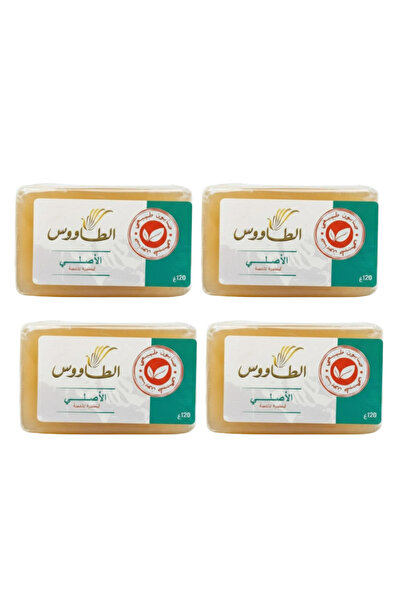taous مجموعة صابون الطاووس استحمام من 4 قطع 4 × 120 جرام