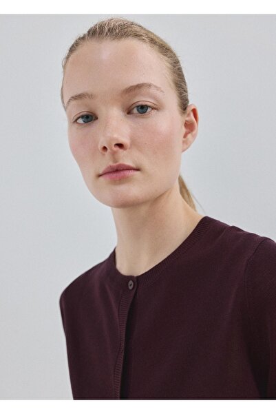 MANGO Woman İnce triko düz kesim hırka