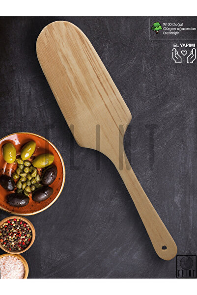FLINT Gürgen ağacı el yapımı tahta ahşap spatula mutfak yemek servis kaşığı ç...