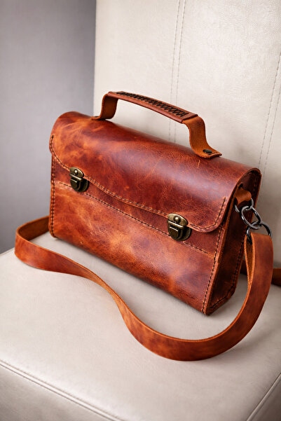 08dericraft Genuine Leather Handmade Bag (25*18 cm) - Leather Handmade Wallet...