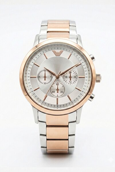 Baghes Men's Classic Style Rose Gold Detailed Metal Cord Wristwatch