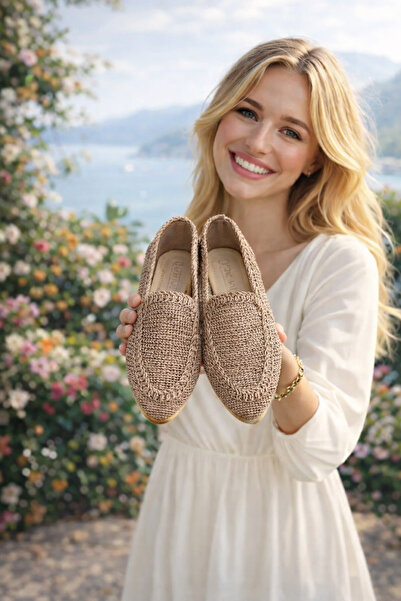 Behtah Kundura Πλεκτά δαντέλα ελαφριά γυναικεία φλατ παπούτσια για το σπίτι