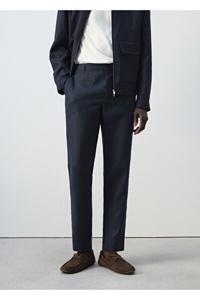 MANGO Man Slim fit %100 keten pantolon