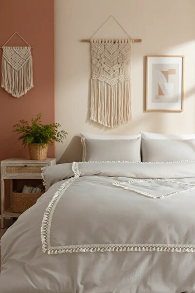 NDC HOME طقم غطاء لحاف مزدوج البقلاوة باللون البيج من BATTAL