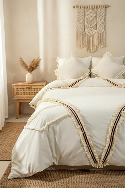 NDC HOME Günışığı Set cuvertură dublu cu ciucuri autentice