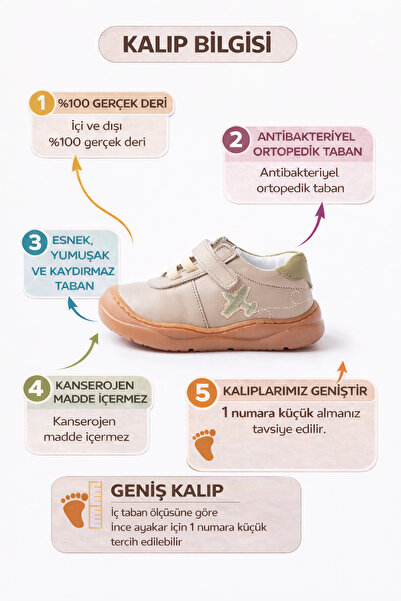 lina step Genuine Leather Orthopedic Sole-Stitched Baby Boy First Step Shoes - Wide Fit