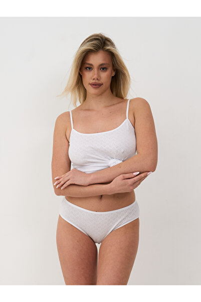 ALYA UNDERWEAR Chiloți de damă 100% bumbac, cu talie normală, cu model jacqua...