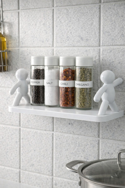 GLOW LUXE Rambo Baharatlık Rafı Makyaj Malzeme Rafı Kendinden Yapışkanlı Bany...