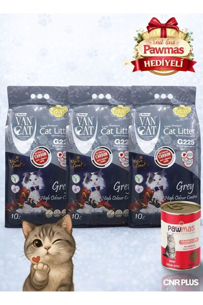 Vancat CNRPLUS 3 Adet 10lt Aktif Karbonlu Kedi Kumu
