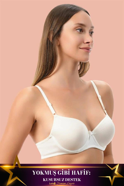 Letsii Padded Micro Support Bra White Color