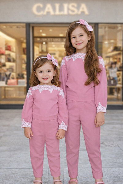 Kids Kız Çocuk Dantel İşlemeli Bayramlık Takım