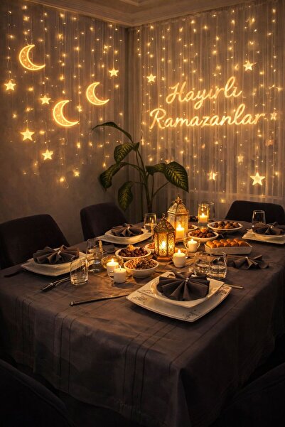 BRL ÇEYİZ HOME Colber Stripe Detailed Worry-Free Tablecloth Dinner Set for 12...