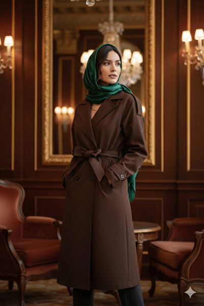 Luma Decor Brown Stylish Trench Coat