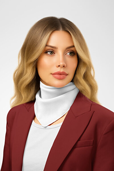 Modabutik Şifon Beyaz Bandana