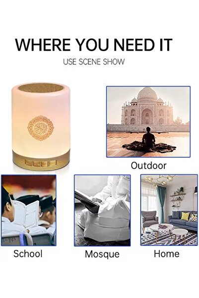 Generic Smart LED Touch Lamp Speaker with Quran Player and Remote Control, SQ...
